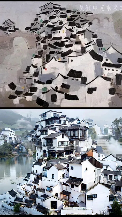 吴冠中江南水乡画集｜每日一画｜18幅精选 文/吴惠良-长江网