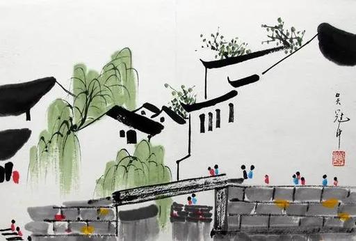 吴冠中江南水乡画集｜每日一画｜18幅精选 文/吴惠良-长江网